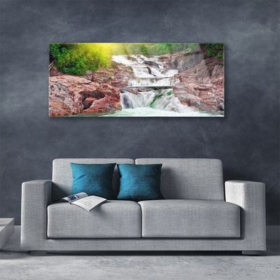 Quadro acrilico Cascata della natura