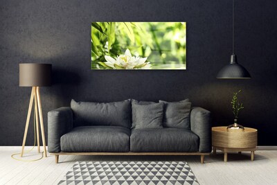 Quadro in vetro acrilico Foglie di fiori