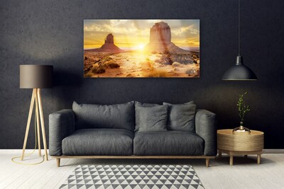 Quadro acrilico Paesaggio del sole del deserto