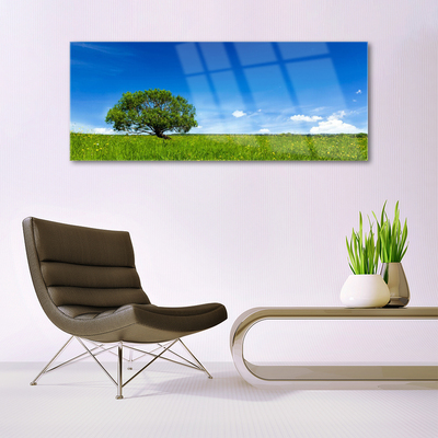 Quadro acrilico Erba Albero Natura