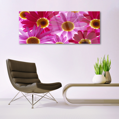 Quadro su vetro acrilico Fiori Sul Muro