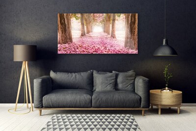 Quadro in vetro acrilico Albero Rose Fiori Natura