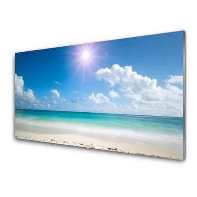 Quadro acrilico Paesaggio del sole della spiaggia del mare