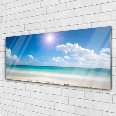 Quadro acrilico Paesaggio del sole della spiaggia del mare