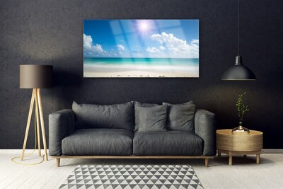 Quadro acrilico Paesaggio del sole della spiaggia del mare