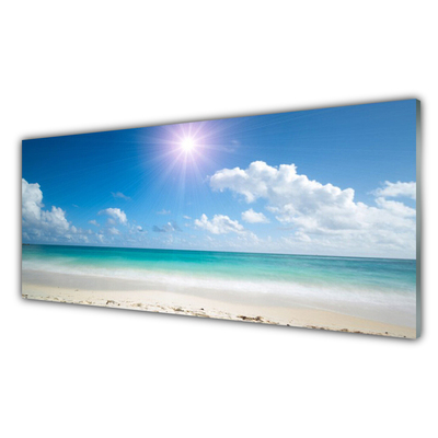 Quadro acrilico Paesaggio del sole della spiaggia del mare