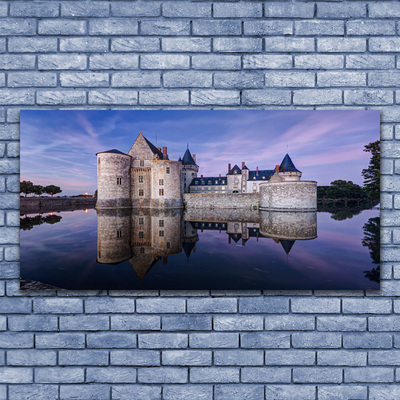 Quadro vetro acrilico Architettura dell'acqua del castello