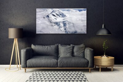 Quadro vetro acrilico Paesaggio di montagna di nebbia