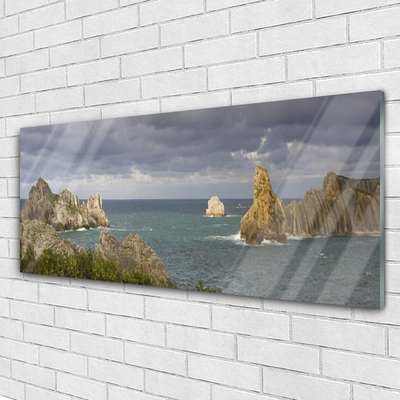 Quadro acrilico Paesaggio di roccia marina