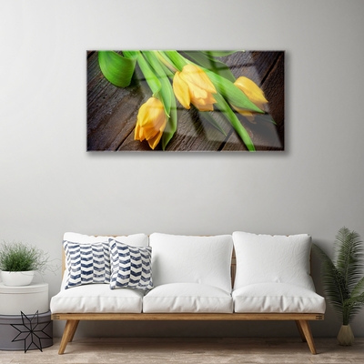 Quadro su vetro acrilico Fiori di tulipani