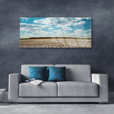 Quadro acrilico Paesaggio di sabbia del deserto