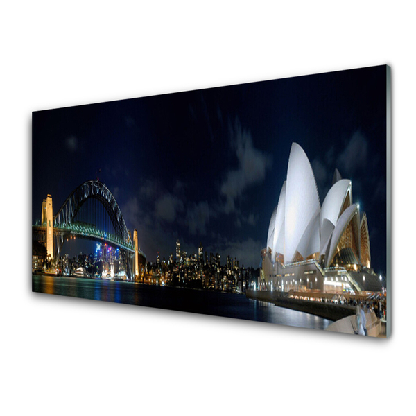 Quadro su vetro acrilico Architettura del ponte di Sydney