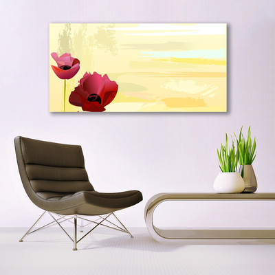 Quadro vetro acrilico I fiori della pianta