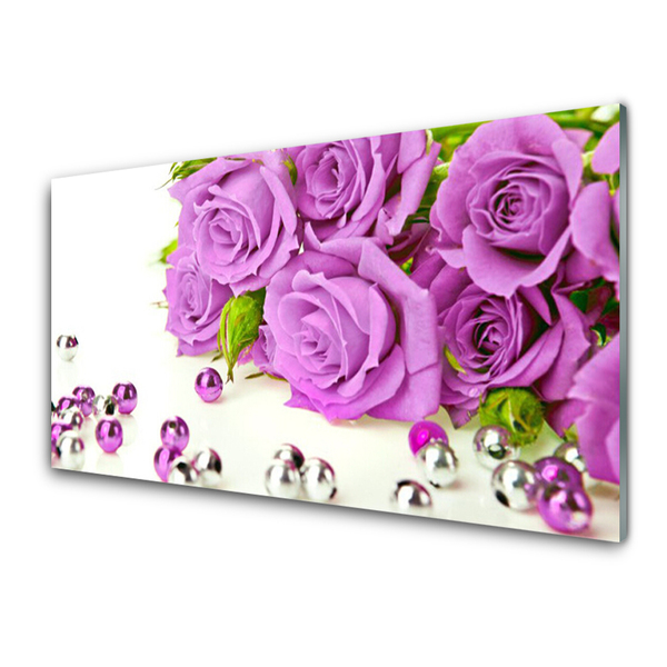 Quadro vetro acrilico Fiori di rose