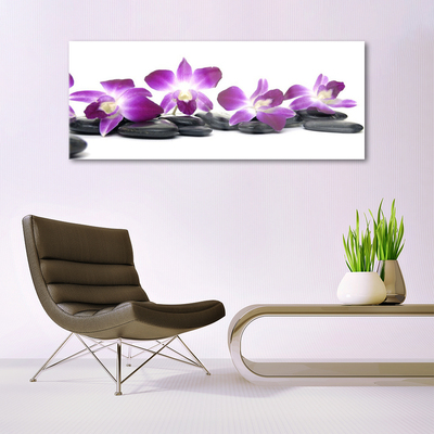 Quadro acrilico Centro termale di fiori di orchidea