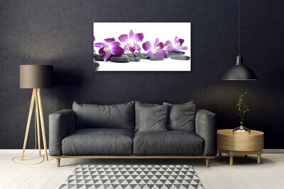 Quadro acrilico Centro termale di fiori di orchidea