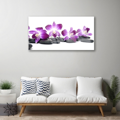 Quadro acrilico Centro termale di fiori di orchidea