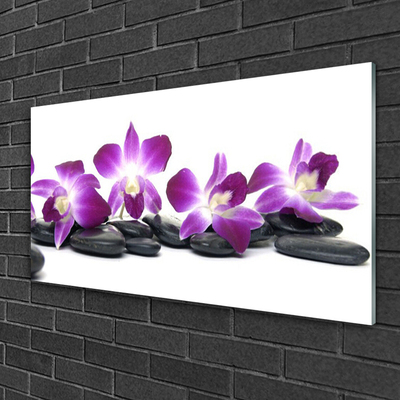 Quadro acrilico Centro termale di fiori di orchidea