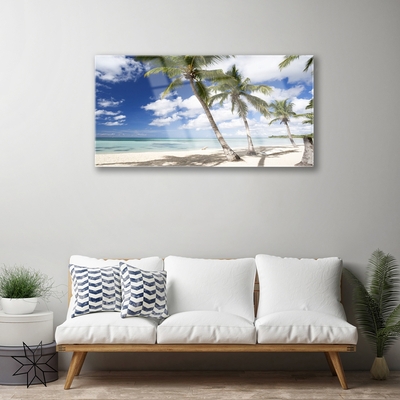 Quadro acrilico Mare spiaggia Palma Paesaggio