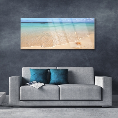 Quadro acrilico Paesaggio della spiaggia delle stelle marine