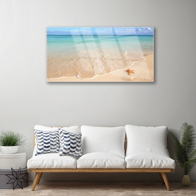 Quadro acrilico Paesaggio della spiaggia delle stelle marine