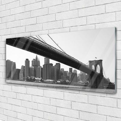 Quadro su vetro acrilico Architettura della città del ponte