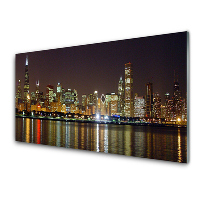 Quadro vetro acrilico Case di città