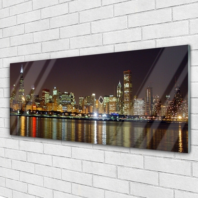 Quadro vetro acrilico Case di città