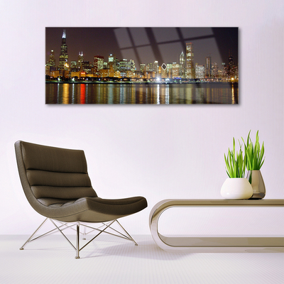 Quadro vetro acrilico Case di città