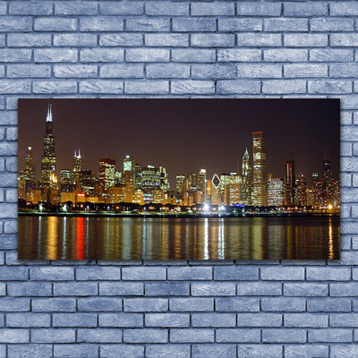 Quadro vetro acrilico Case di città