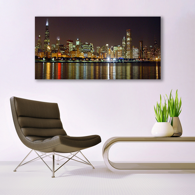 Quadro vetro acrilico Case di città