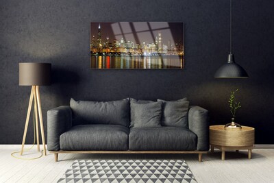 Quadro vetro acrilico Case di città