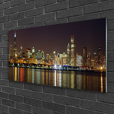 Quadro vetro acrilico Case di città
