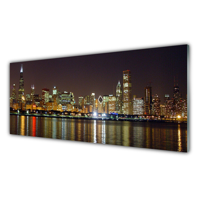 Quadro vetro acrilico Case di città