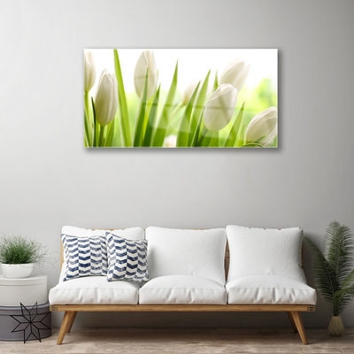 Quadro in vetro acrilico Fiori di tulipani