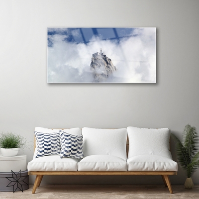 Quadro su vetro acrilico Paesaggio di nuvole di montagna