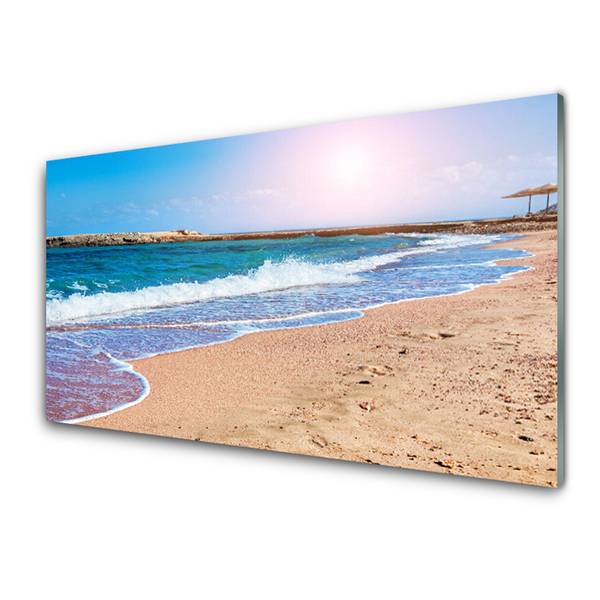 Quadro acrilico Paesaggio della spiaggia dell'oceano