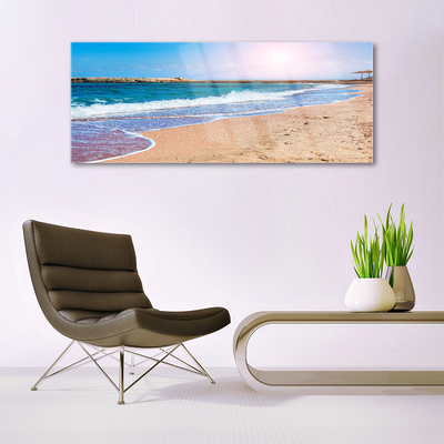 Quadro acrilico Paesaggio della spiaggia dell'oceano