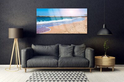 Quadro acrilico Paesaggio della spiaggia dell'oceano