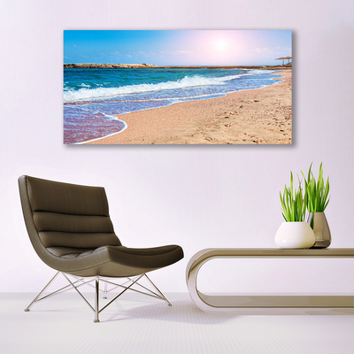 Quadro acrilico Paesaggio della spiaggia dell'oceano