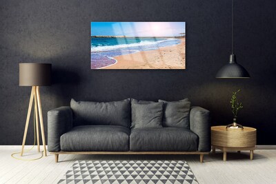 Quadro acrilico Paesaggio della spiaggia dell'oceano