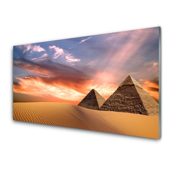 Quadro acrilico Piramide Del Deserto Sul Muro