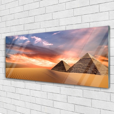 Quadro acrilico Piramide Del Deserto Sul Muro