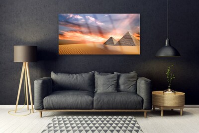 Quadro acrilico Piramide Del Deserto Sul Muro