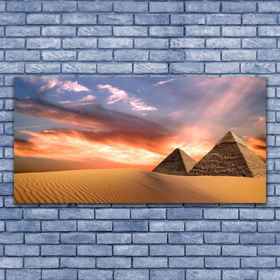 Quadro acrilico Piramide Del Deserto Sul Muro