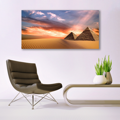 Quadro acrilico Piramide Del Deserto Sul Muro