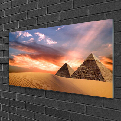 Quadro acrilico Piramide Del Deserto Sul Muro