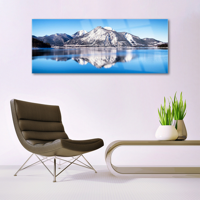 Quadro acrilico Paesaggio di montagna del lago