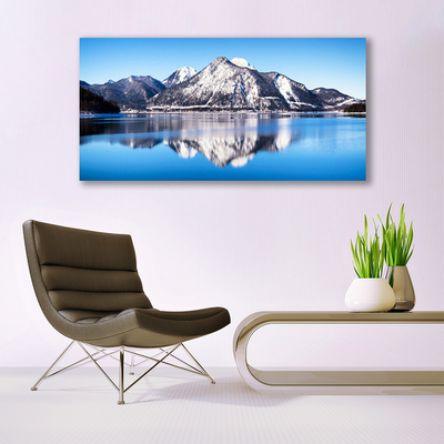 Quadro acrilico Paesaggio di montagna del lago