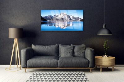 Quadro acrilico Paesaggio di montagna del lago